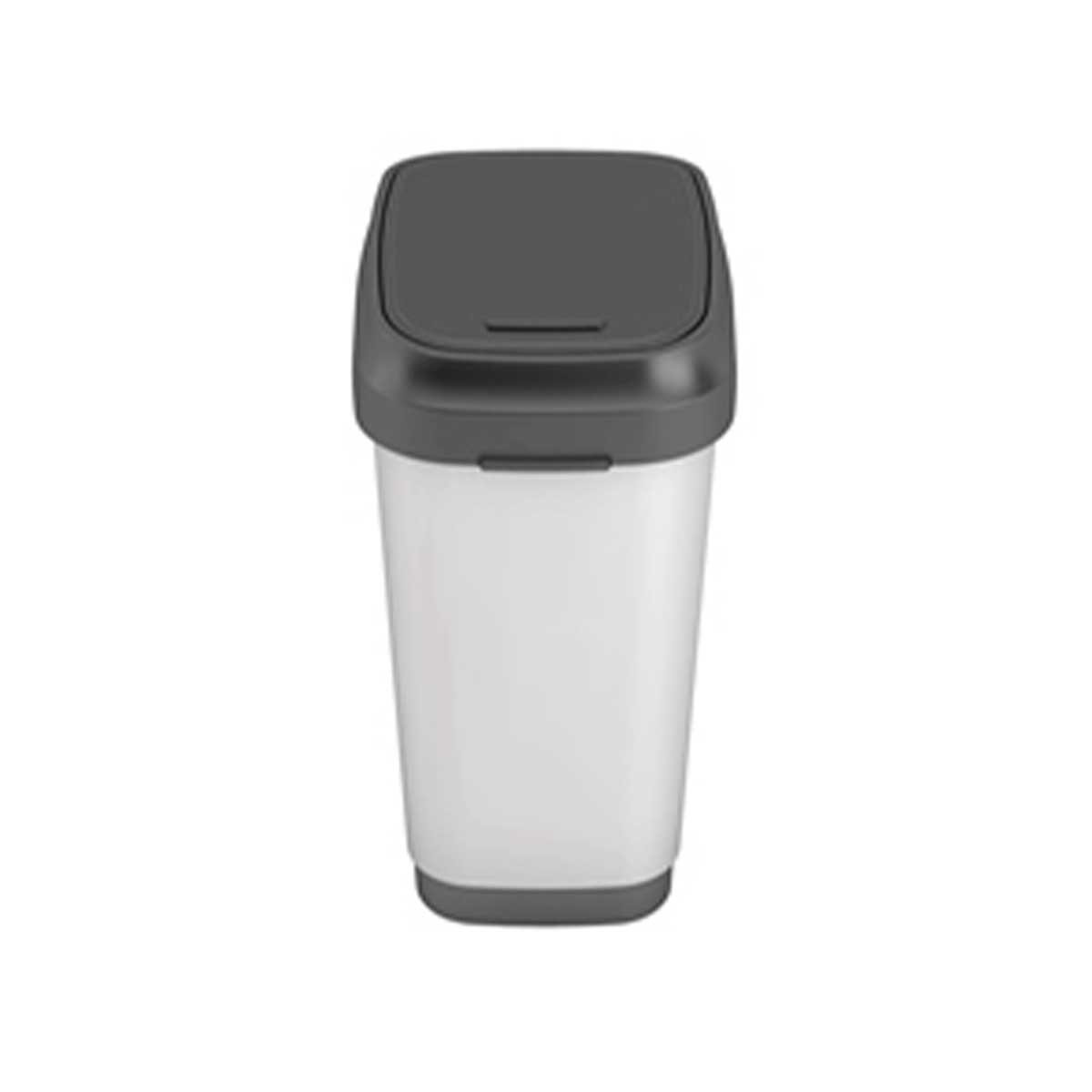 13. Bote de basura plateado