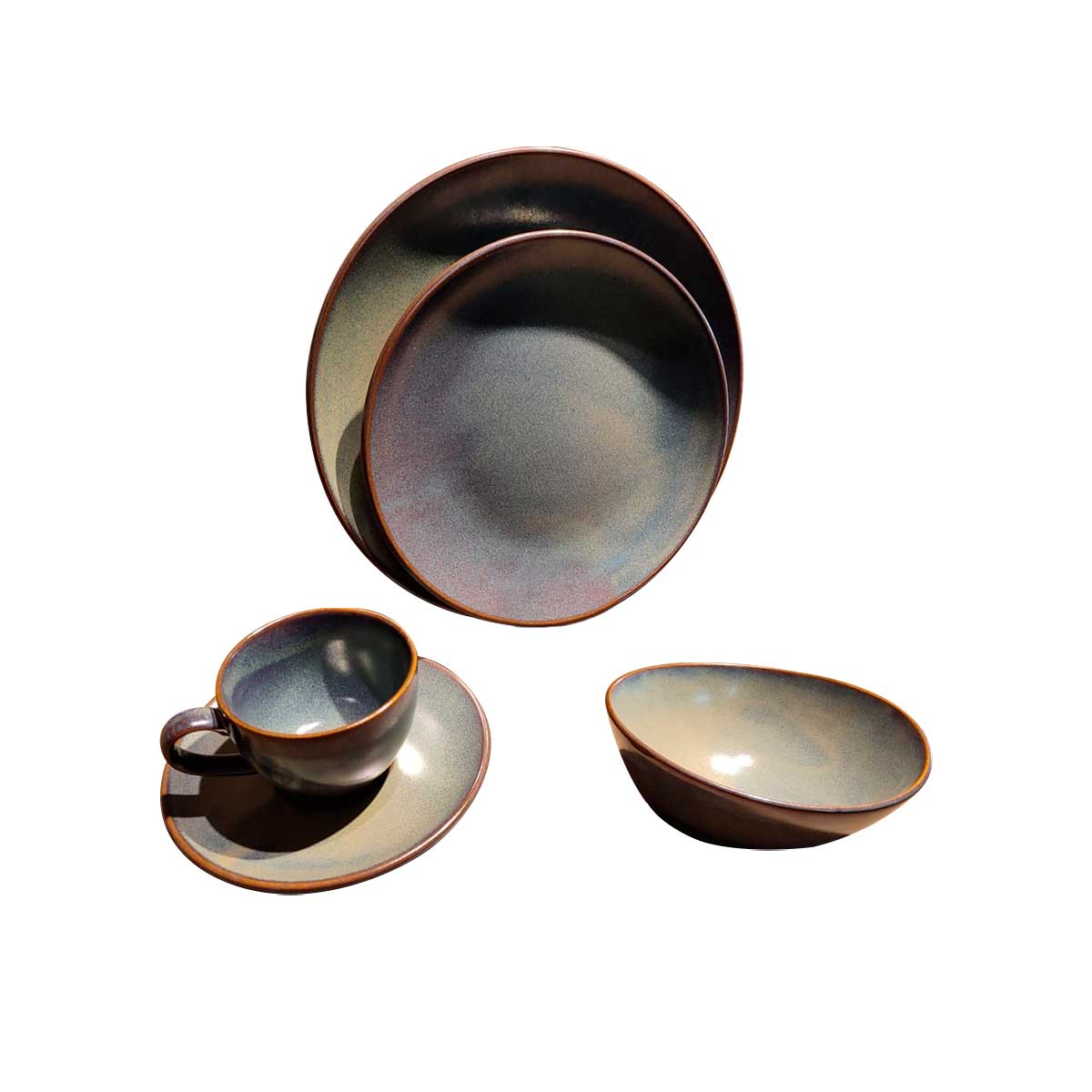 91. Vajilla Glorie Bonna oscura 30 piezas (6 personas)