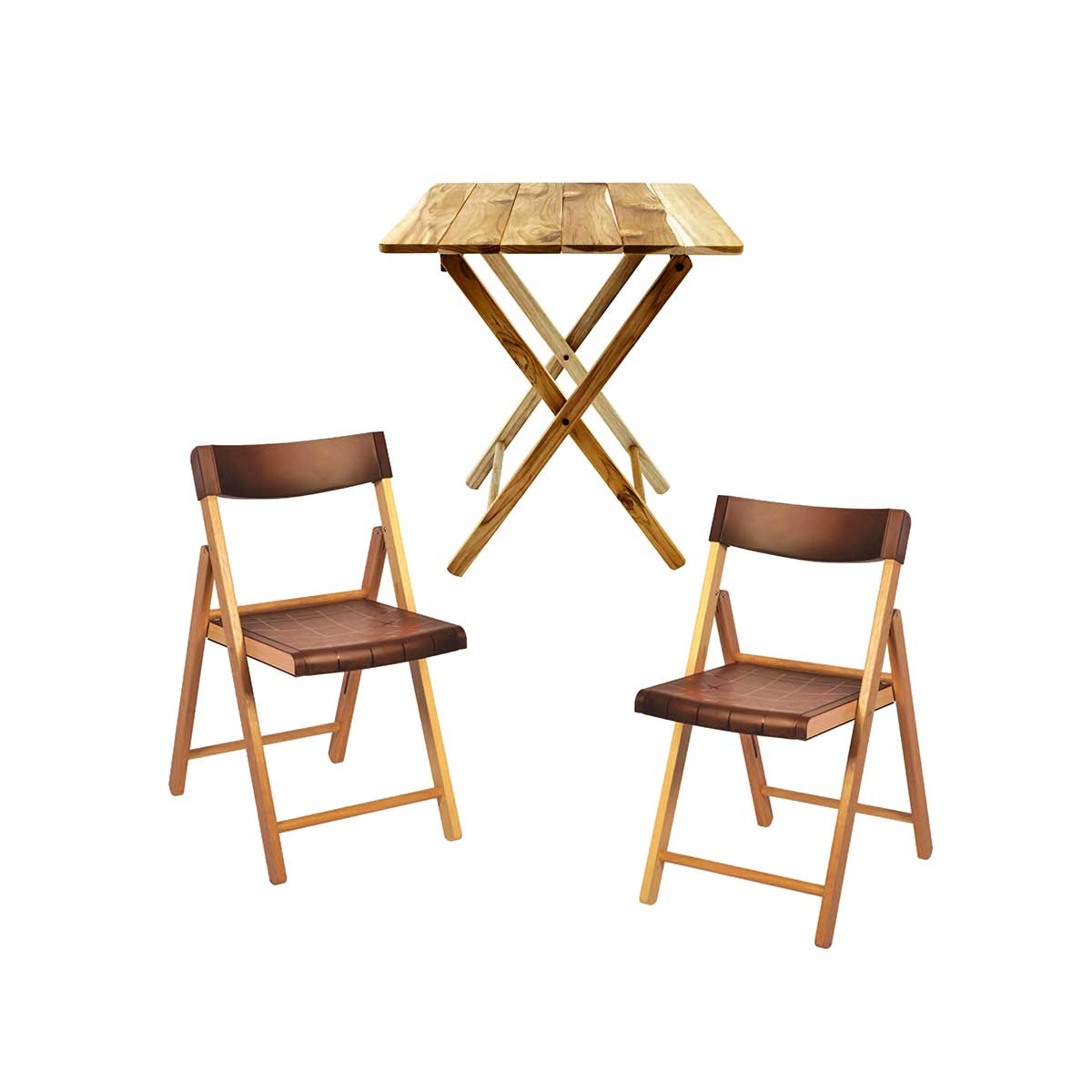 148. Juego de 2 sillas Café