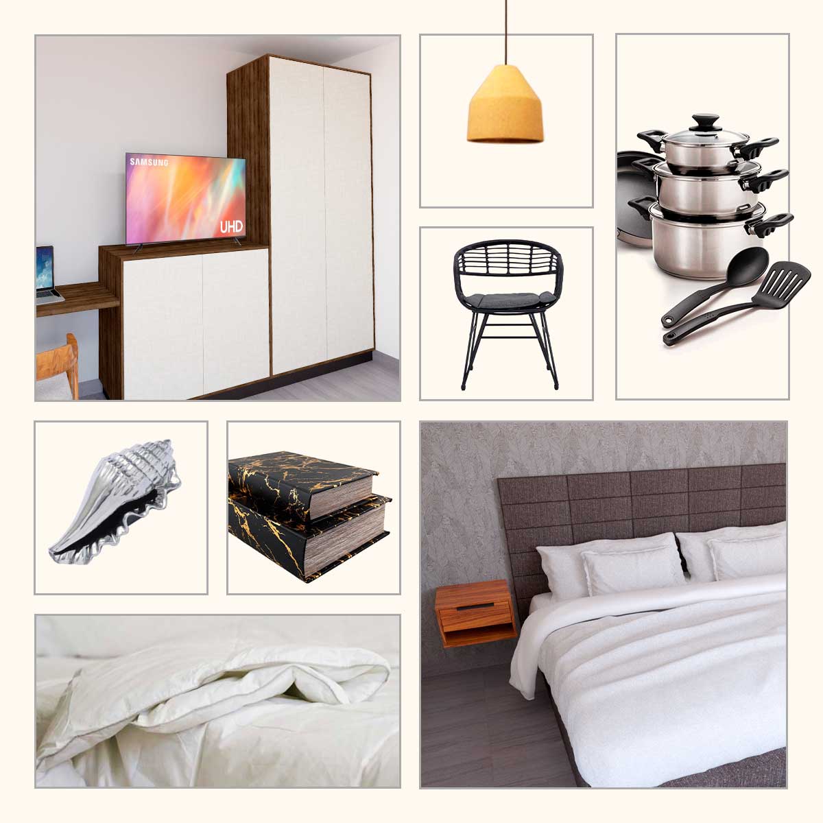 Paquete prearmado One Bedroom interior Oscuro