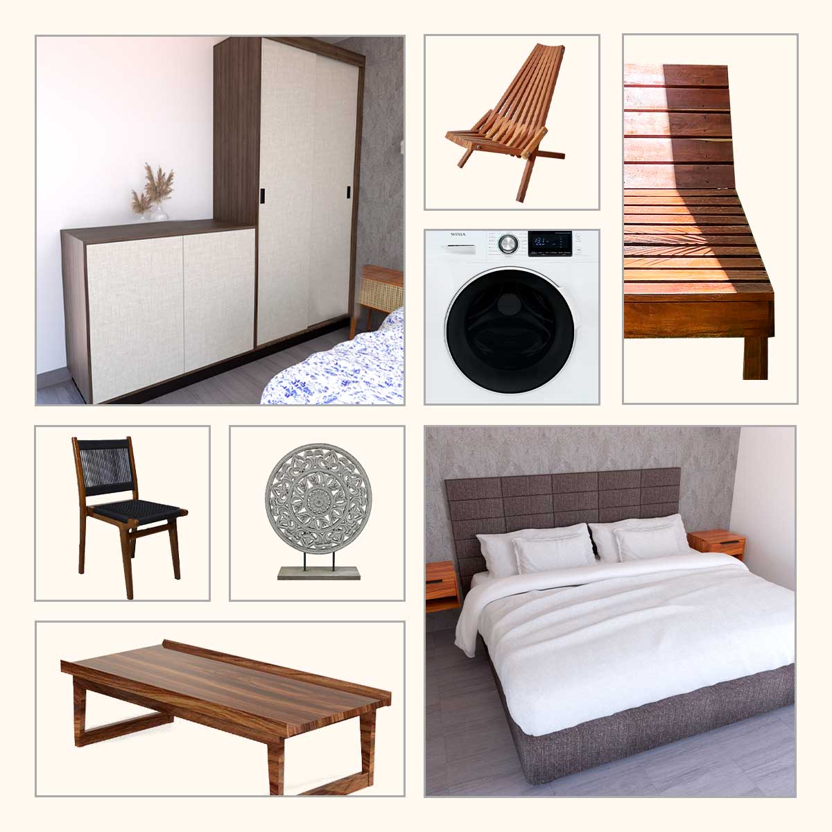 Paquete prearmado Two Bedroom Swimup interior Oscuro