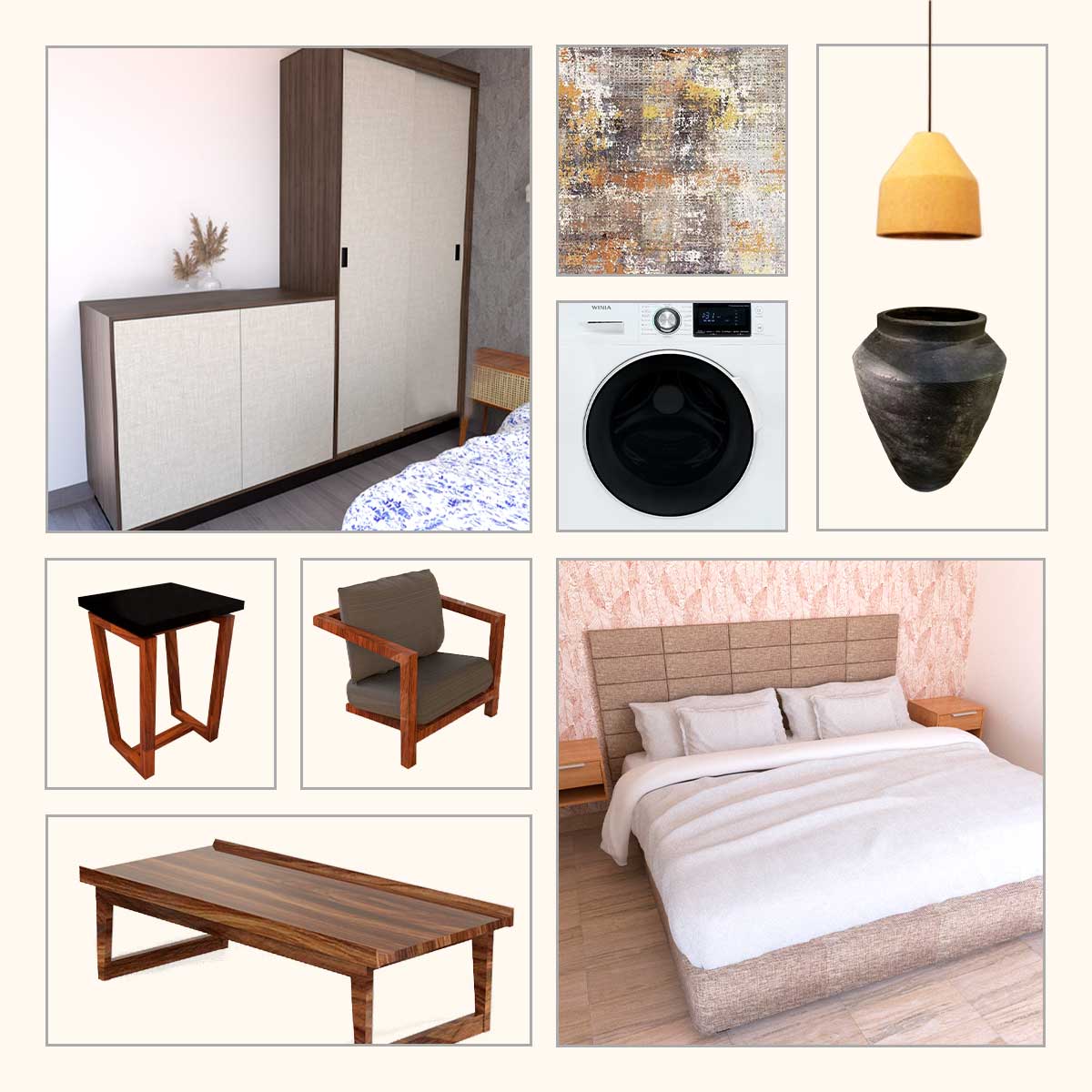 Paquete prearmado Two Bedroom interior Oscuro