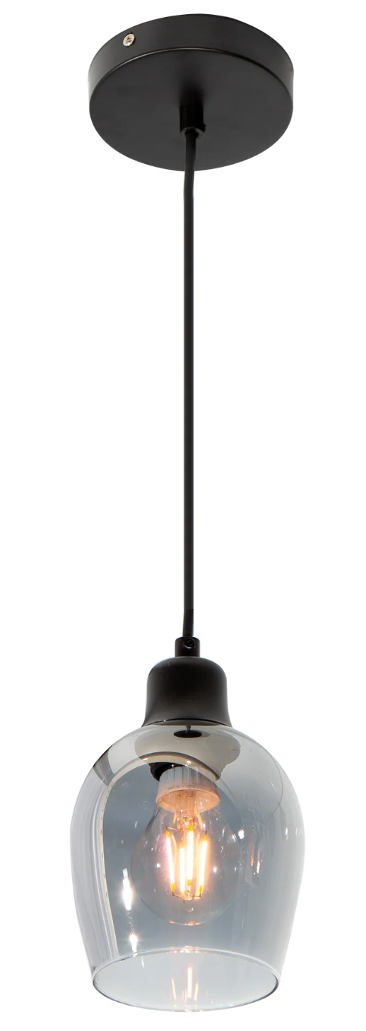 124. Lámpara Colgante Moderna Acabado en Negro
