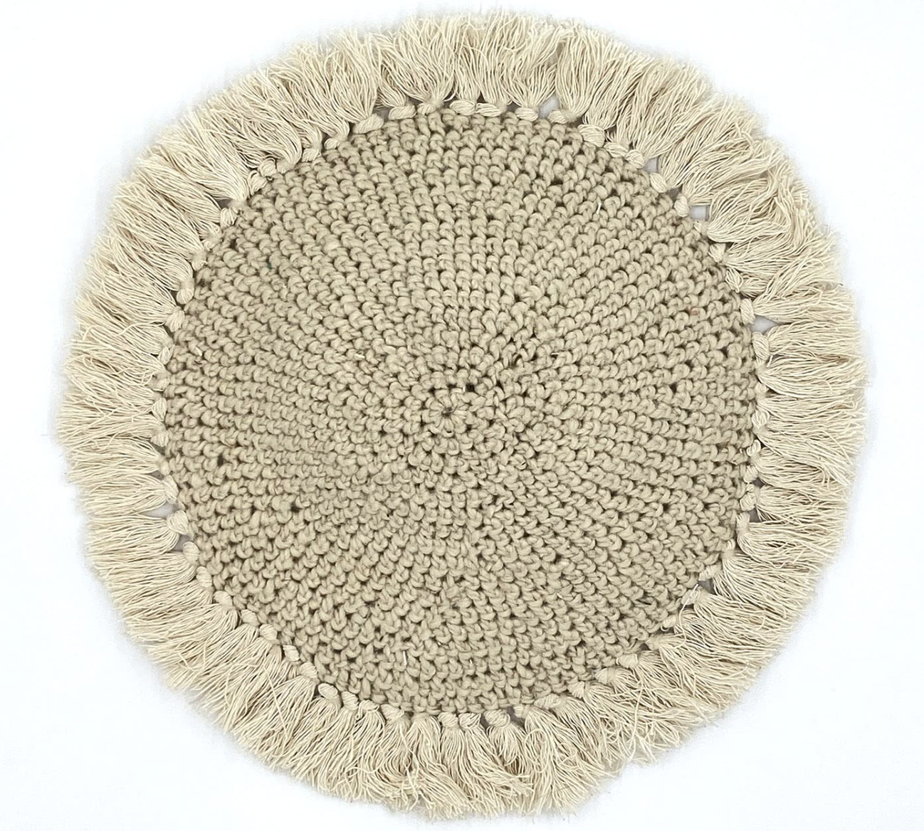 90. Juego de 6 manteles macramé