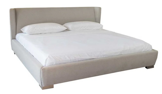 Base de cama y cabecera Gris Claro King Size