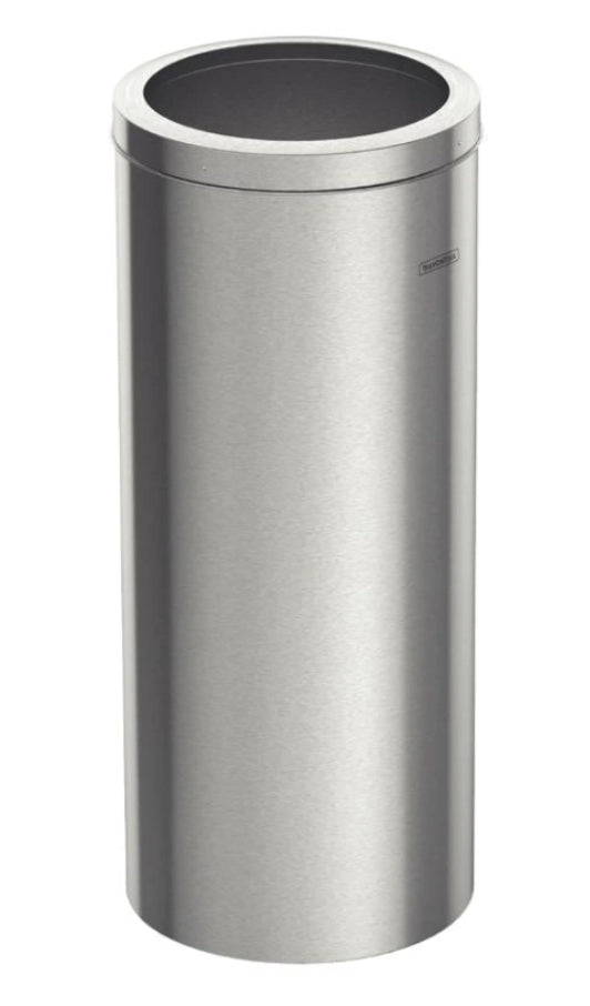 13. Basurero acero inoxidable pulido